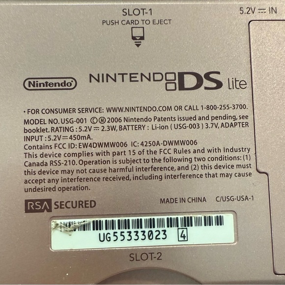 Nintendo DS Lite Rose Gold Handheld Gaming Console Game, Charger, Case, Stylus - Picture 6 of 13
